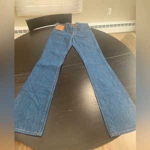 James Jeans US Women flare denim, jeans Sz 26 Retro Star Blue Stretch Vtg.